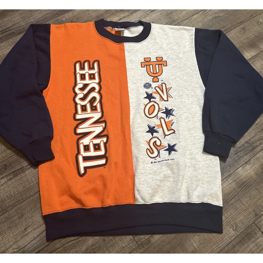 VTG 1994 Tennessee Vols Sweatshirt L Made USA Sports Line Rah-Rah NCAA Crewneck